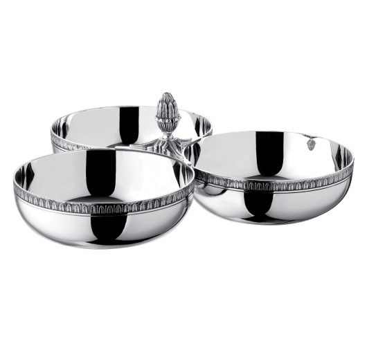 Silver-Plated 3-Bowl Server Malmaison