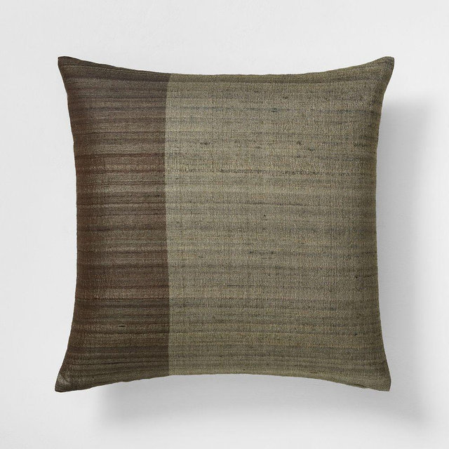 Shiny Silk Pillow, 20x20, Dark Olive