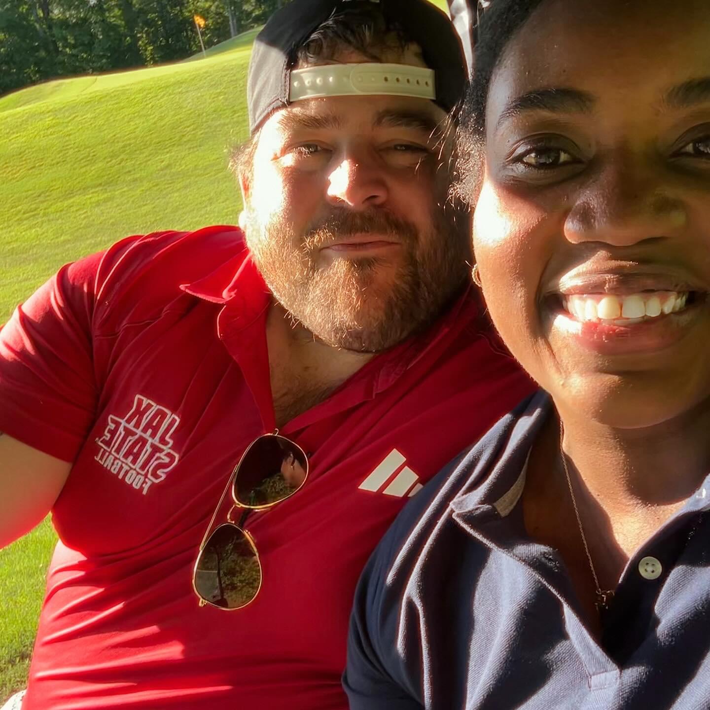 Together we make half of a decent golfer