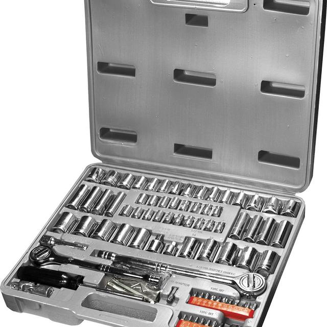 Performance Tool W1198 SAE/Metric 100-Piece Socket (1/4", 3/8" 1/2" Drive) and Bit Set