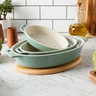 3-Piece Oval Baker set