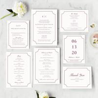 Blake Frame Letterpress | Black | Zola Wedding Invitations