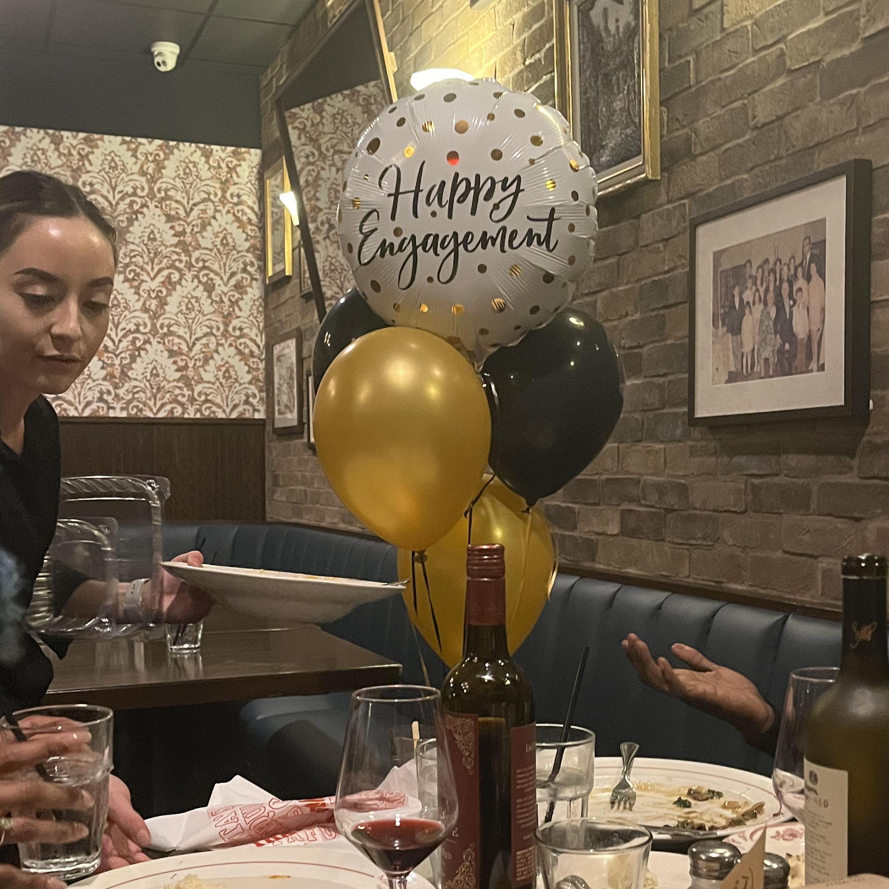 When we returned from Vegas, our friends threw us an engagement dinner <3