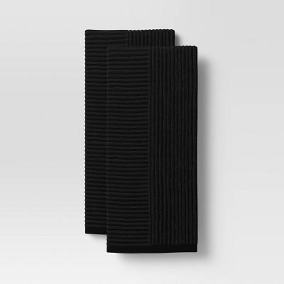 2pk Cotton Solid Ribbed Terry Kitchen Towels - Project 62™