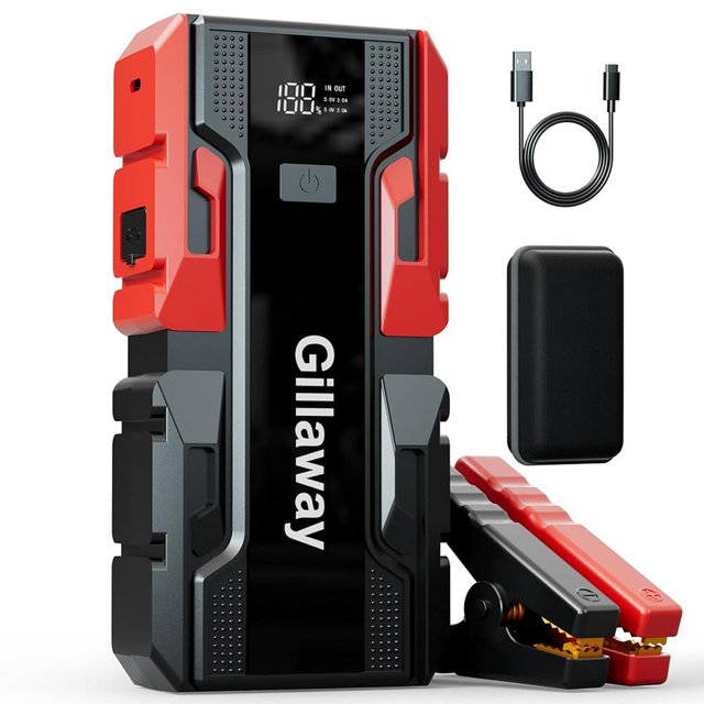 Gillaway 001B 3000A Car Jump Starter Battery Pack (up to 9.0L Gas and 7.0L Diesel Engine), 12V Car Battery Charger, Jump Box with USB 3.0 Power Bank