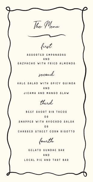 Nesso | Light Butter | Zola Wedding Menus