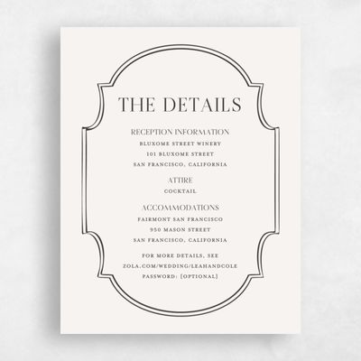 Beige Bordered Wedding Enclosure - Alpino