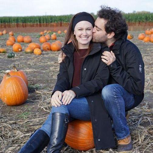At a pumpkin patch before Halloween
