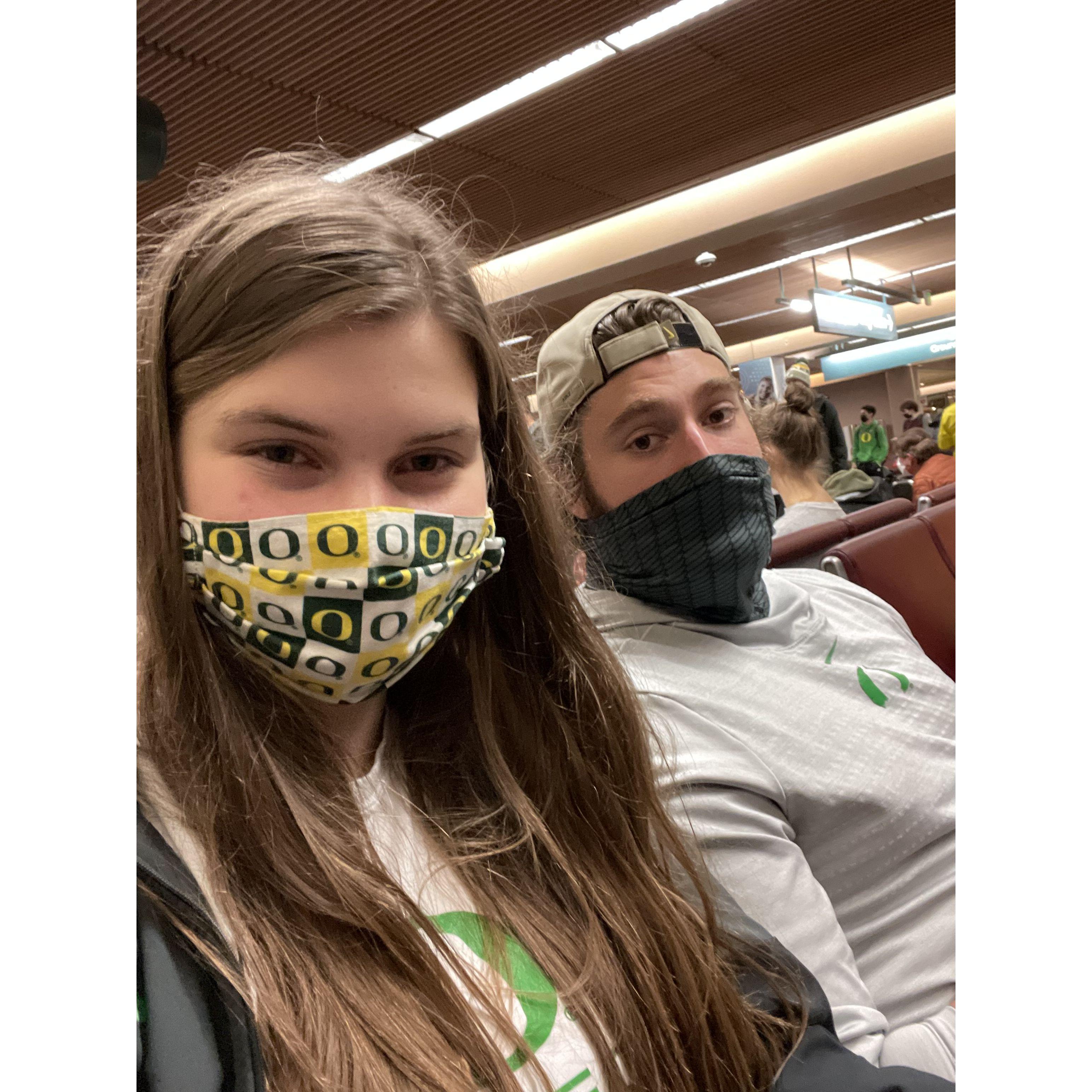 One of many flights home from Eugene. December 2021