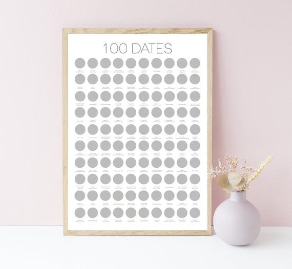 100 Dates Scratch Off Poster