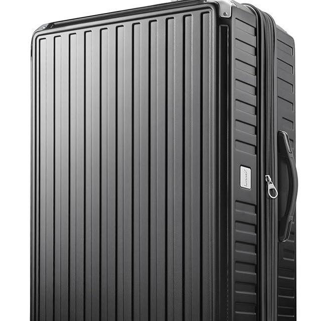 LUGGEX 28 Inch Luggage with Spinner Wheels - 83L Polycarbonate Expandable Hard Shell Suitcases Large Checked Luggage (Black Suitcase)