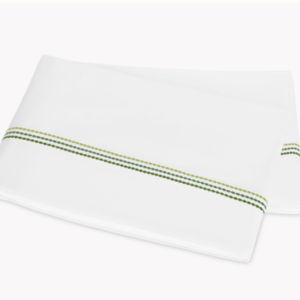 Matouk Amara Triple Pearl Embroidered Flat Sheet
