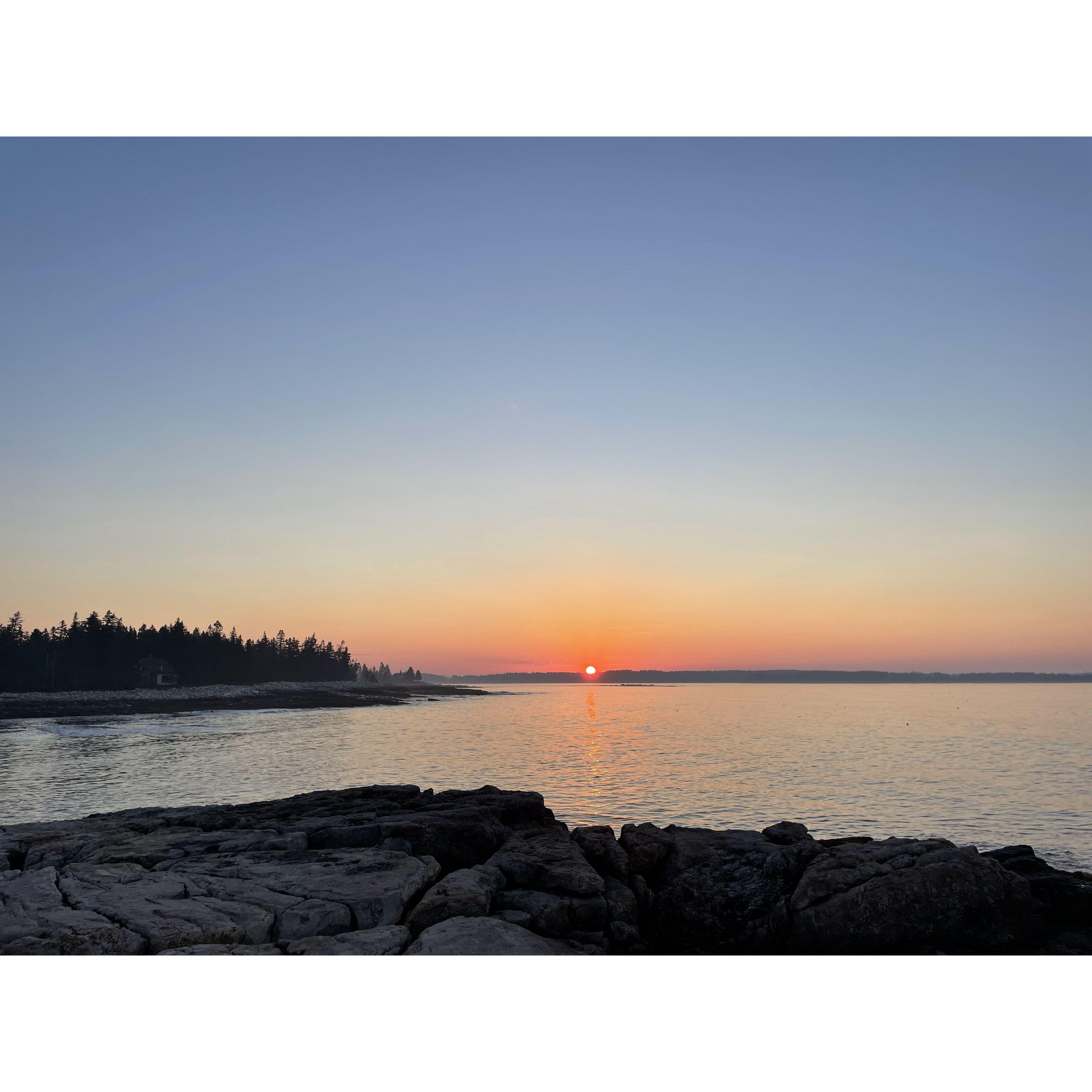 Seawall sunrise