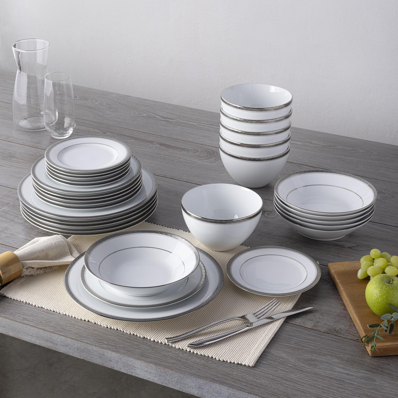 Noritake, Charlotta 30-Piece Dinnerware Set, Service for 6 | Zola