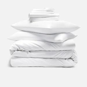 Classic Percale Hardcore Sheet Bundle - Solid White - Queen