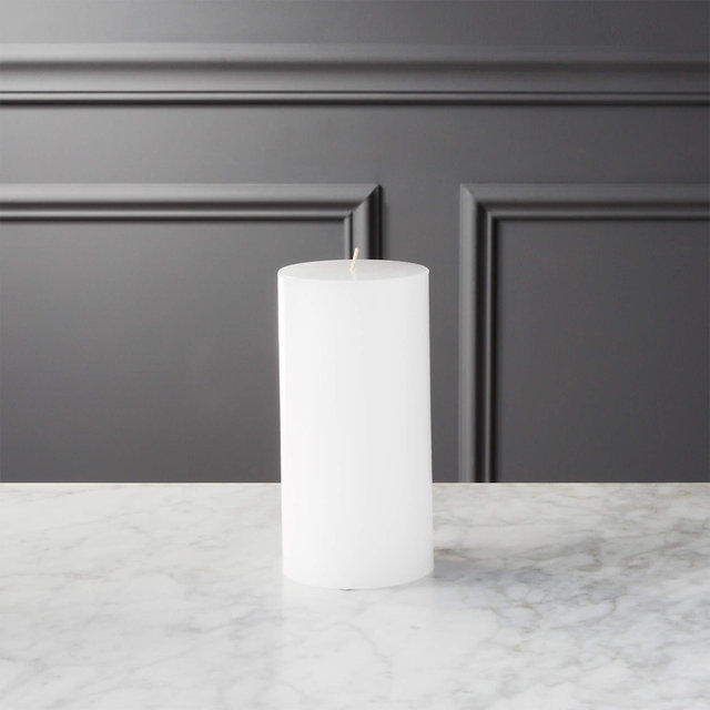3"x6" White Pillar Candle