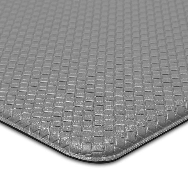 DEXI Kitchen Rug Anti Fatigue,Non Skid Cushioned Comfort Standing Kitchen Mat Waterproof and Oil Proof Floor Runner Mat, Easy to Clean, 18"x59", Grey