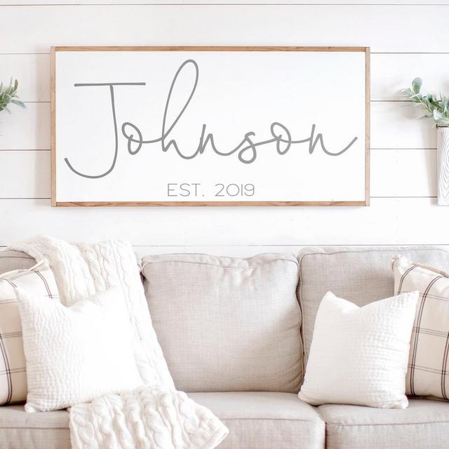 Van Horn EST. 2021 Dimensions: 24x46, Black Lettering, Frame Color: Special Walnut