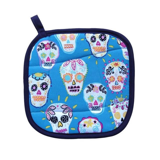 Glitter Skulls Pot Holder