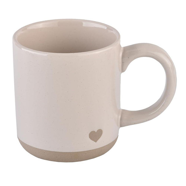 Sweet Water Decor Heart Stoneware Coffee Mugs - 14Oz Cute Coffee Mugs for Hot and Cold Drinks - Dishwasher and Microwave Safe - Gift for Special Someone - Ideal for Espresso & Tea Lovers
