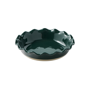 Emile Henry French Ruffled Pie Dish Cedar