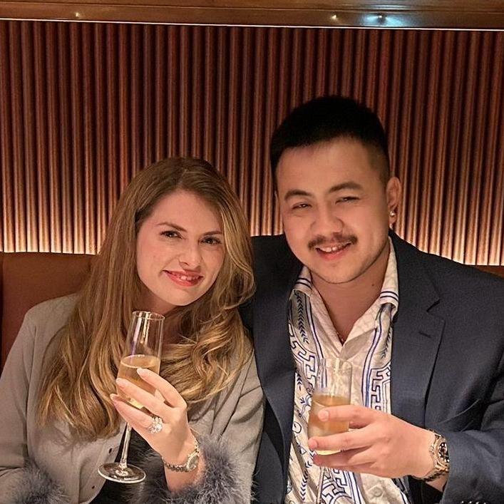 Dinner during engagement cruise