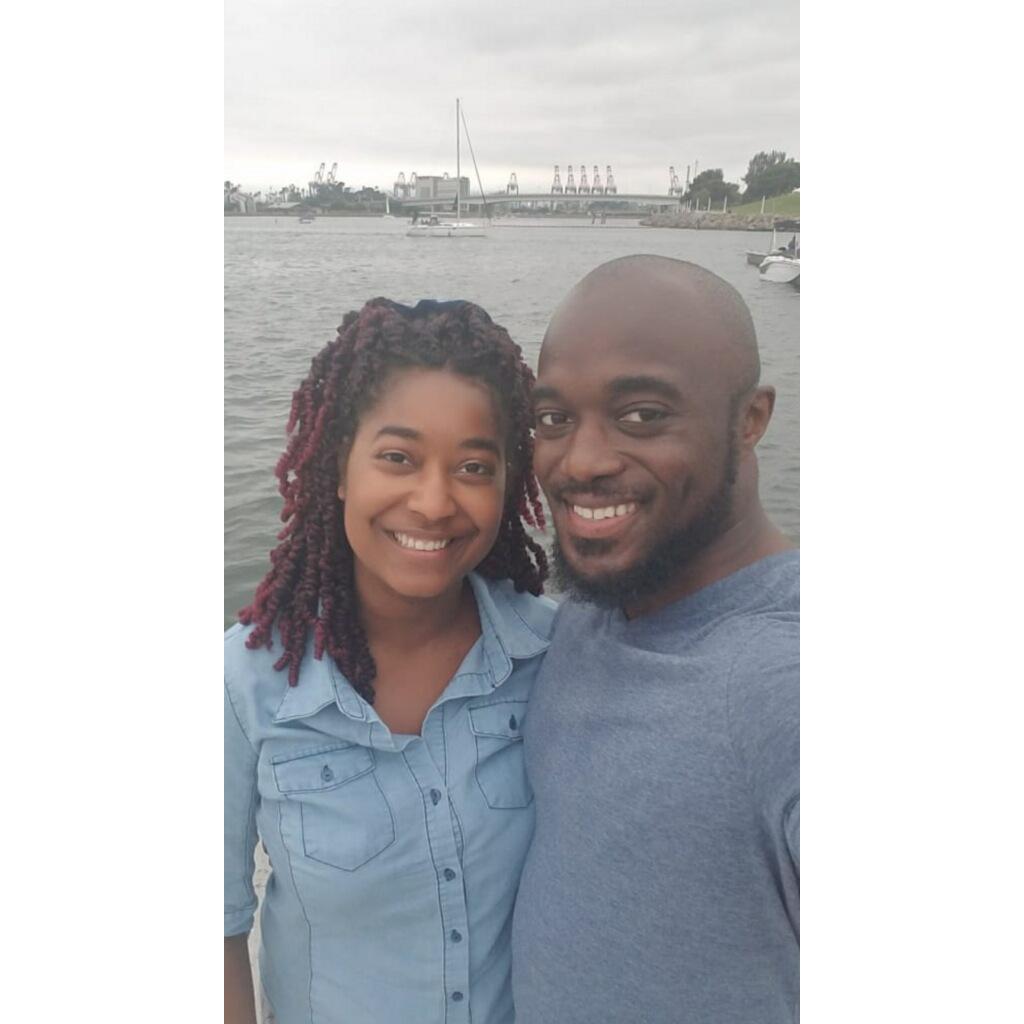 Our first photo together... whew
