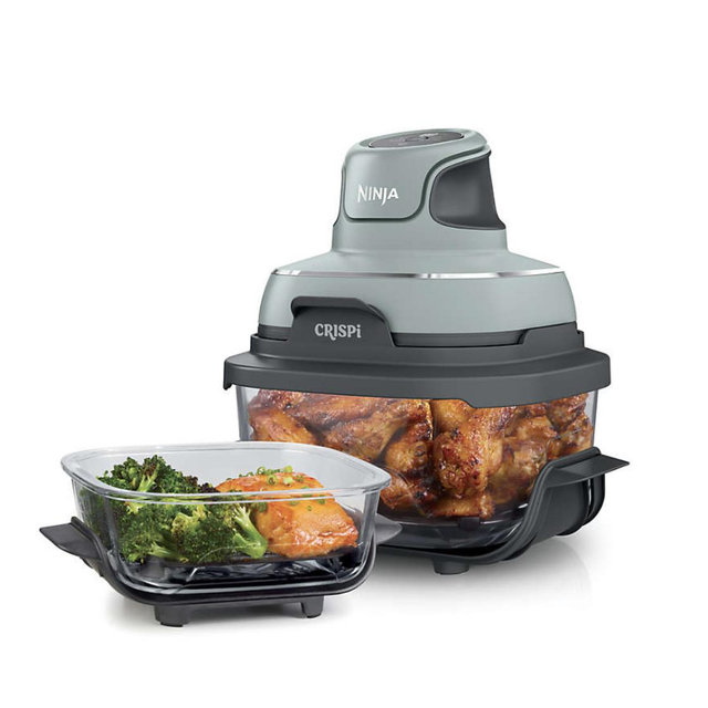 Ninja Crispi 4-in-1 Portable Glass Air Fryer Cooking System in Sage Green