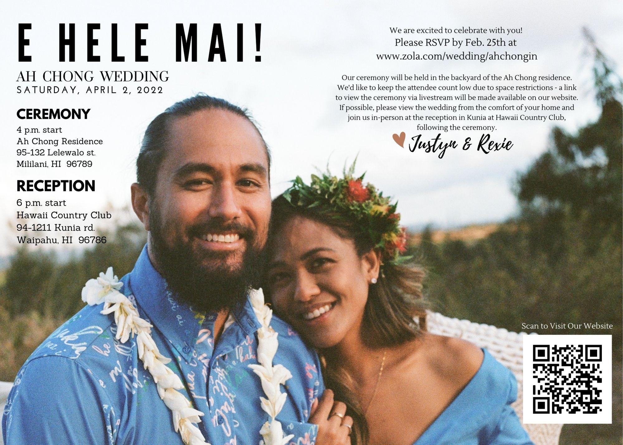 The Wedding Website of Justyn Ah Chong and Rexie Adlawan