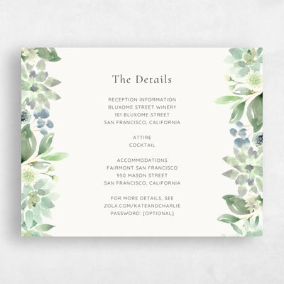 Green Floral Wedding Enclosure - Cricket