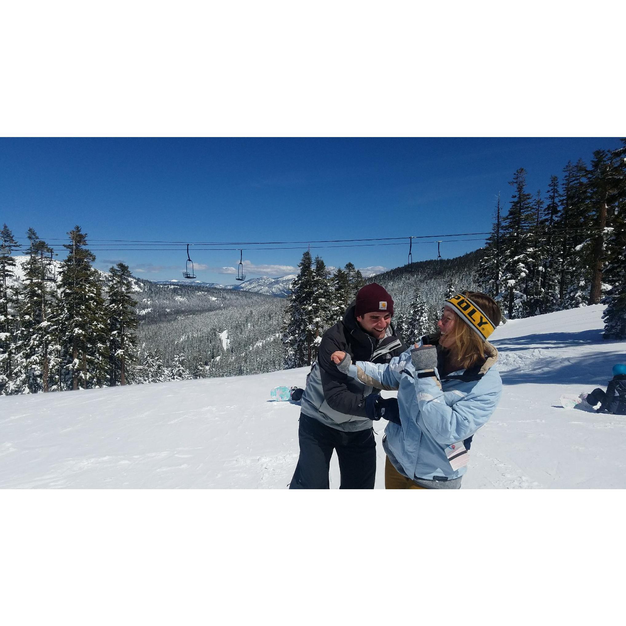 First ski trip together at Sugar Bowl Resort!