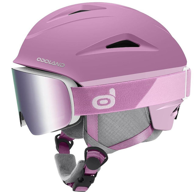 Odoland Ski Helmet, Snowboard Helmet with Ski Goggles, Audio Compatible, Shockproof, Windproof, Snow Sports Helmet and Protective Glasses for Men Women Youth