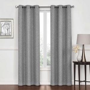 Lawson 84-Inch Grommet Top Room Darkening Window Curtain Panel Pair in Grey