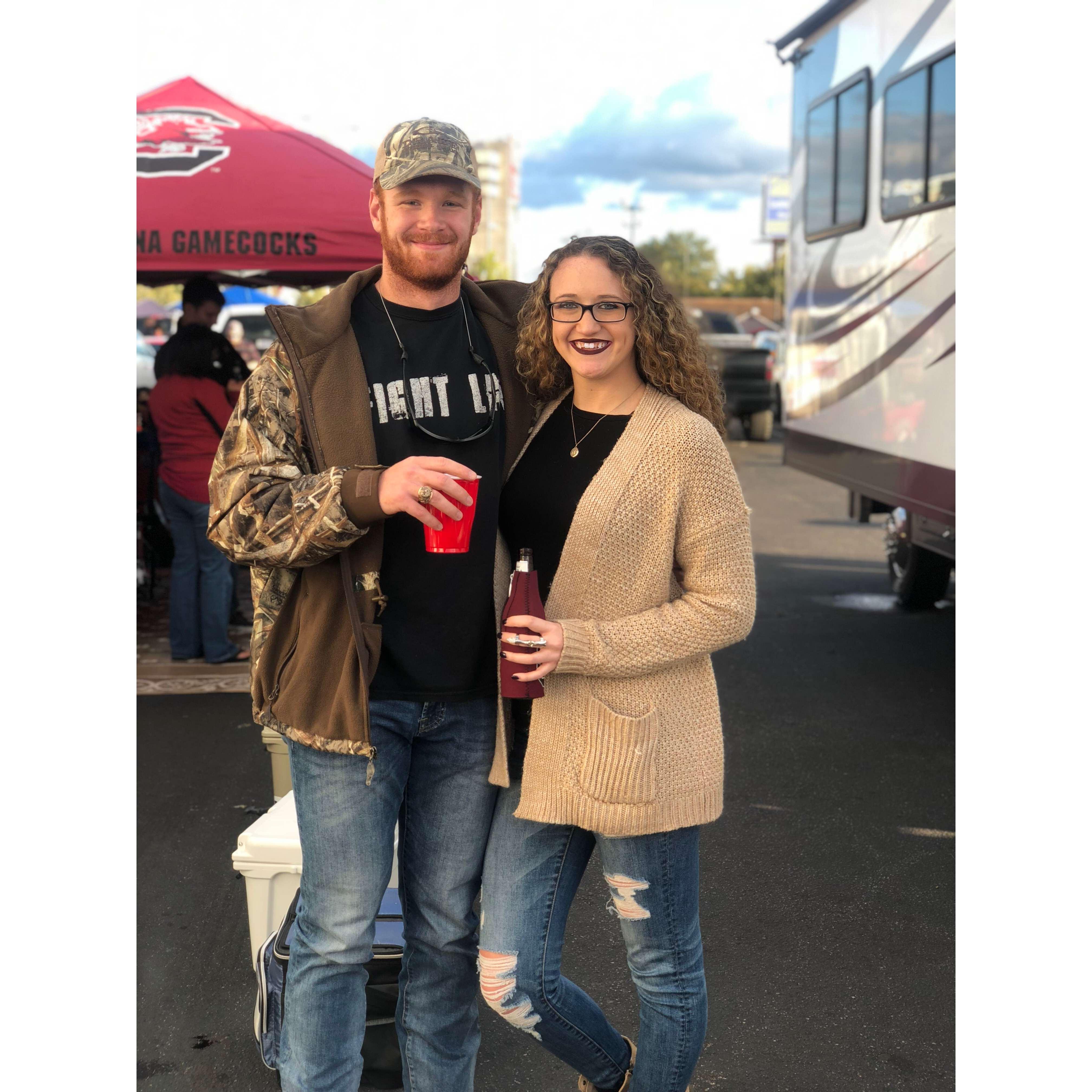 Our first football game together - Tennessee Vols vs UofSC Gamecock