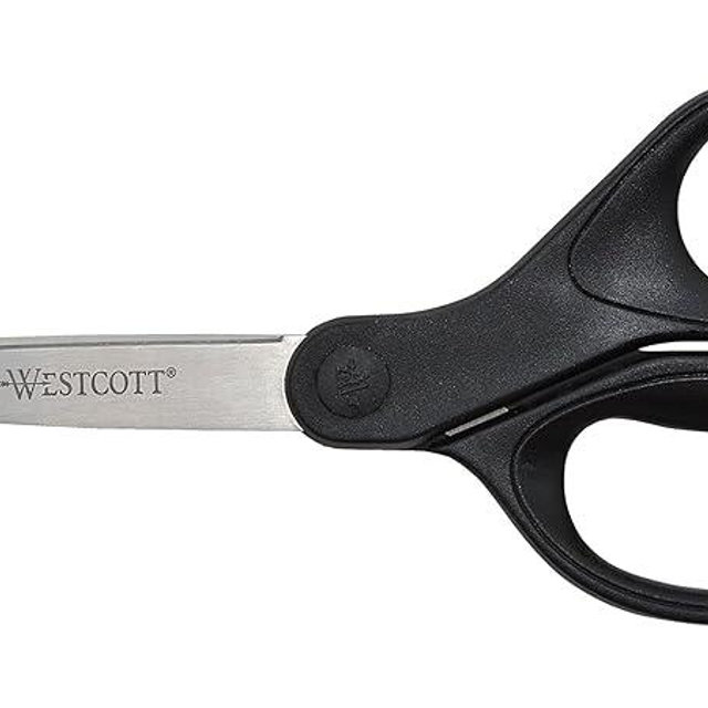 Westcott 16451 8-Inch KleenEarth Recycled Scissors For Office and Home, Black