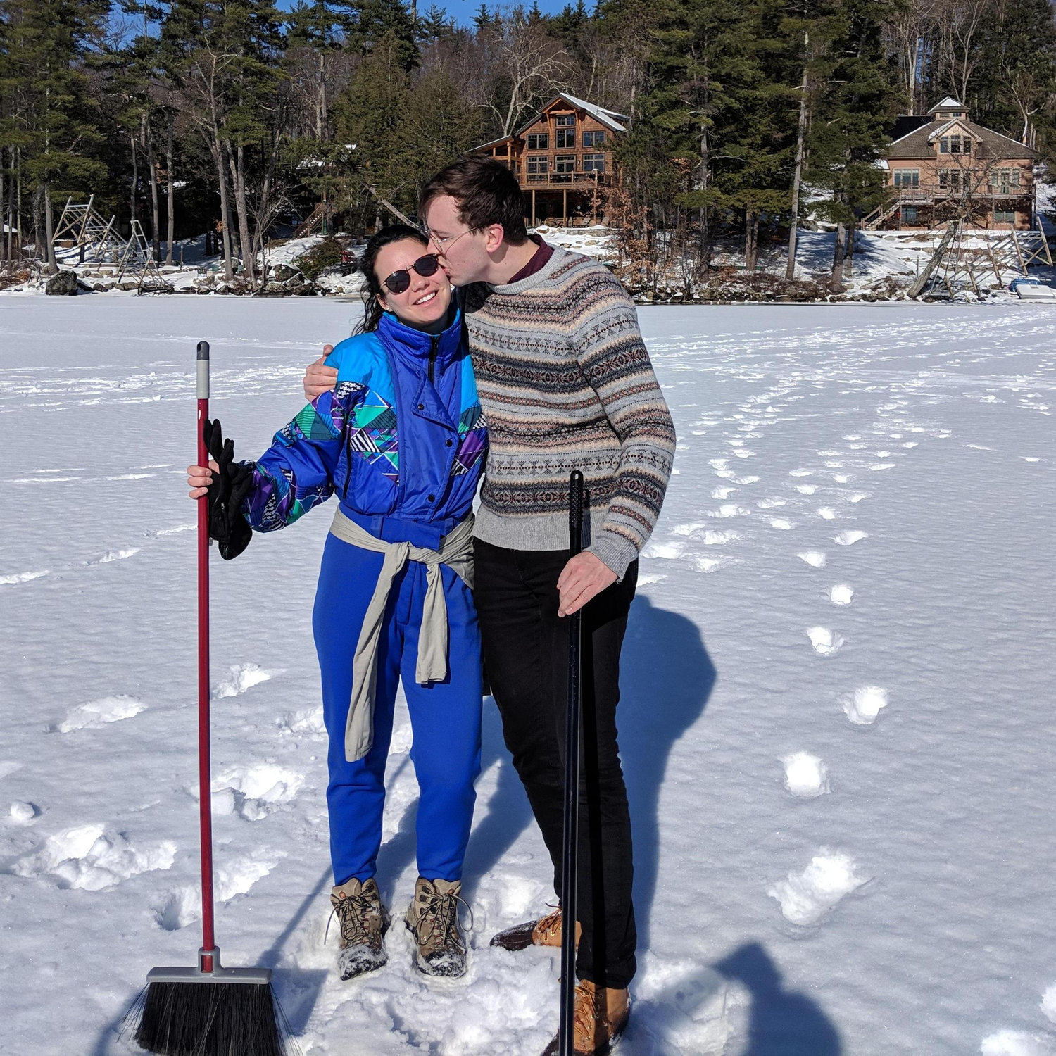 Winter looks good on Chris and Mika.