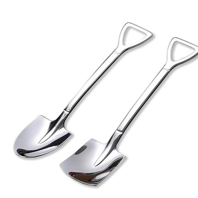 Dessert Spoon Set Ice Cream Fruit Spoon for Home, Stainless Steel Ice Cream Spoons Set, Dessert and Fruit Serving Utensils Funny Kitchen Utensils Watermelon Scoops Funny Kitchen Utensils