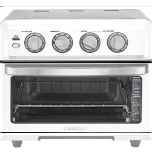 Cuisinart Air Fryer Toaster Oven with Grill, 1800W 8-1 Air Fryer Oven with Bake, Convection Bake, Grill, Broil and Warm Options, Large Capacity, 60-Minute Timer, TOA-70W, White