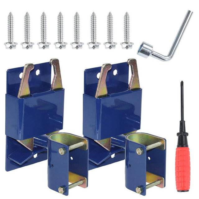GUSUHAWK 2 Pack 2 Way Farm Gate Latch for Metal Tube Gate 1-5/8" to 2" Diameter, Blue, Replaces S16100300 Two Way Gate Latch