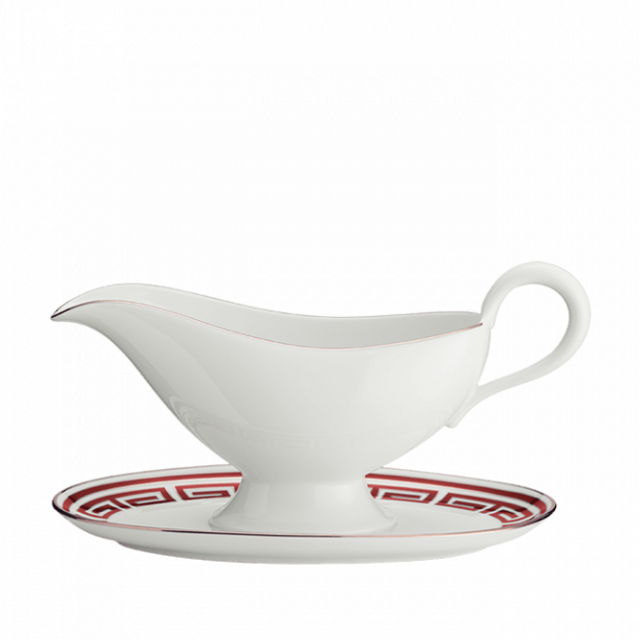 Richard Ginori Labirinto Scarlatto gravy boat