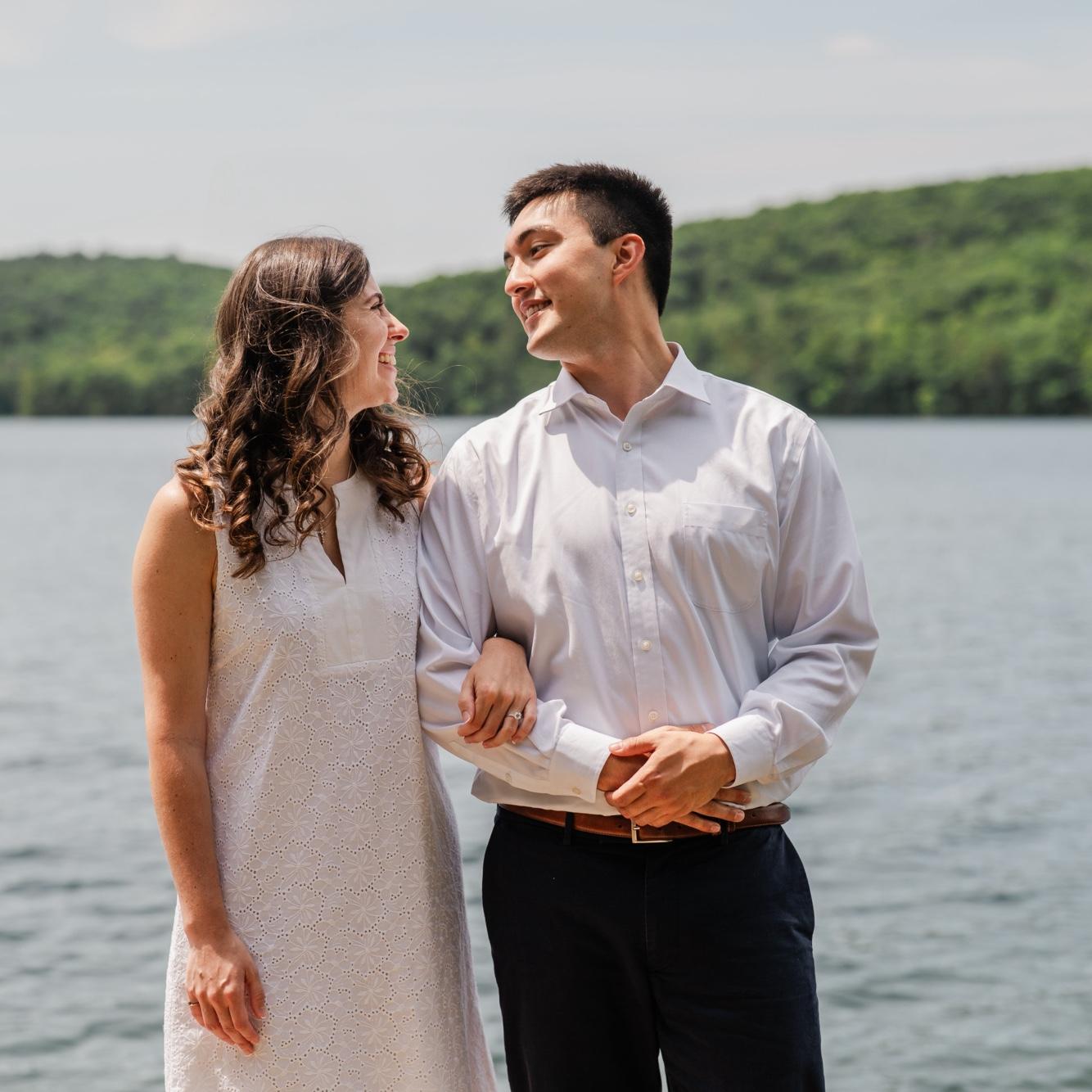 July 2025 - Engagement Photos!! Sunset Lake, Benson, VT (at Abbie’s Grammie’s lake house).