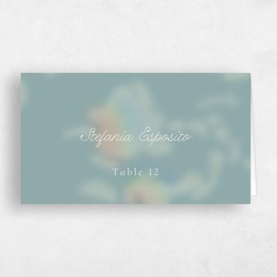 Blue Sage Wedding Place Card - Ola