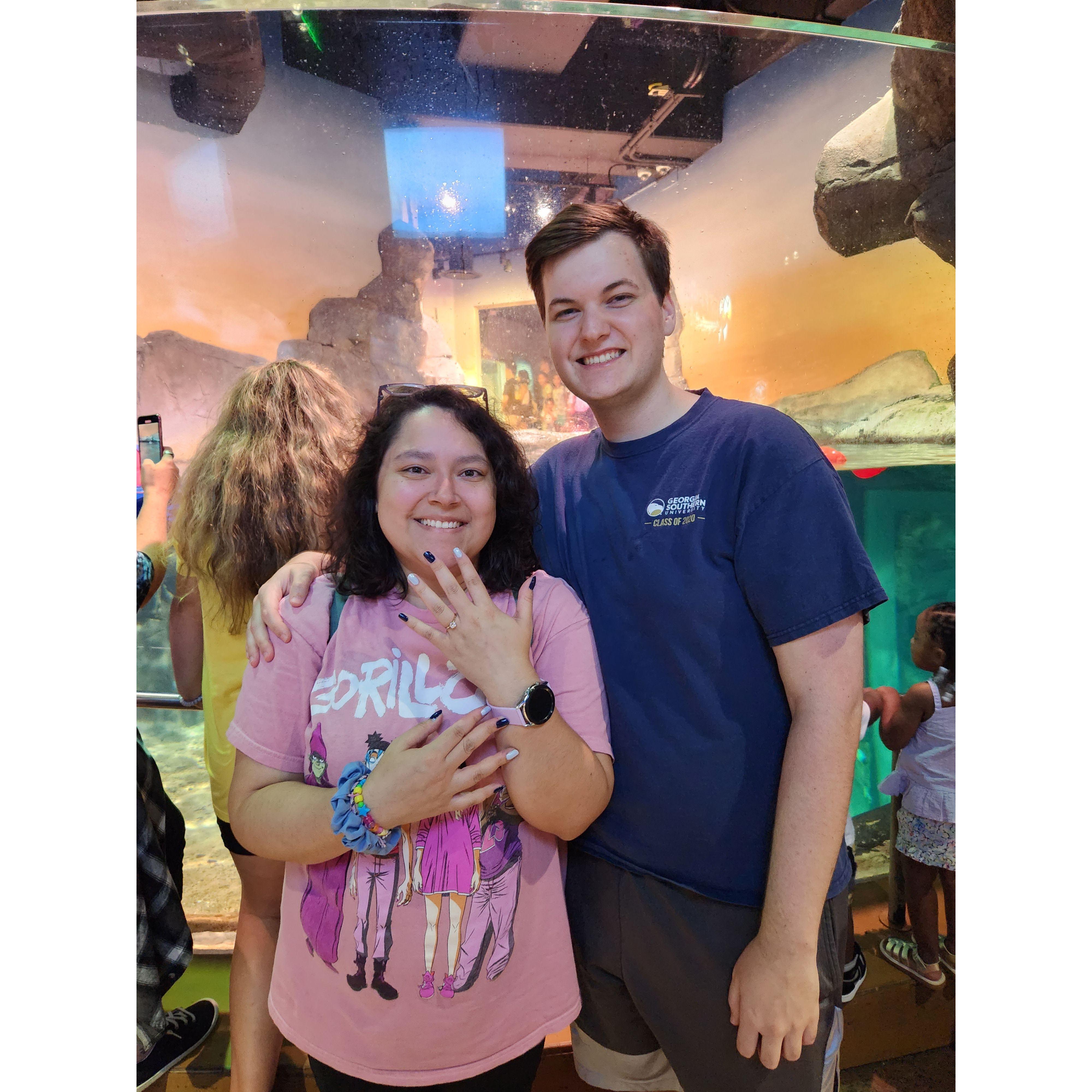 This pic was taken right after the proposal!