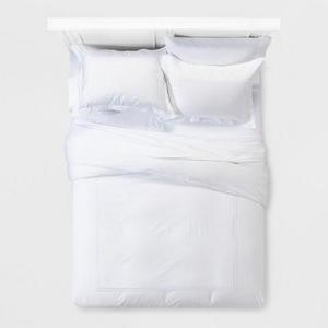 White Tonal Hotel Duvet Cover Set (Full/Queen) - Fieldcrest®
