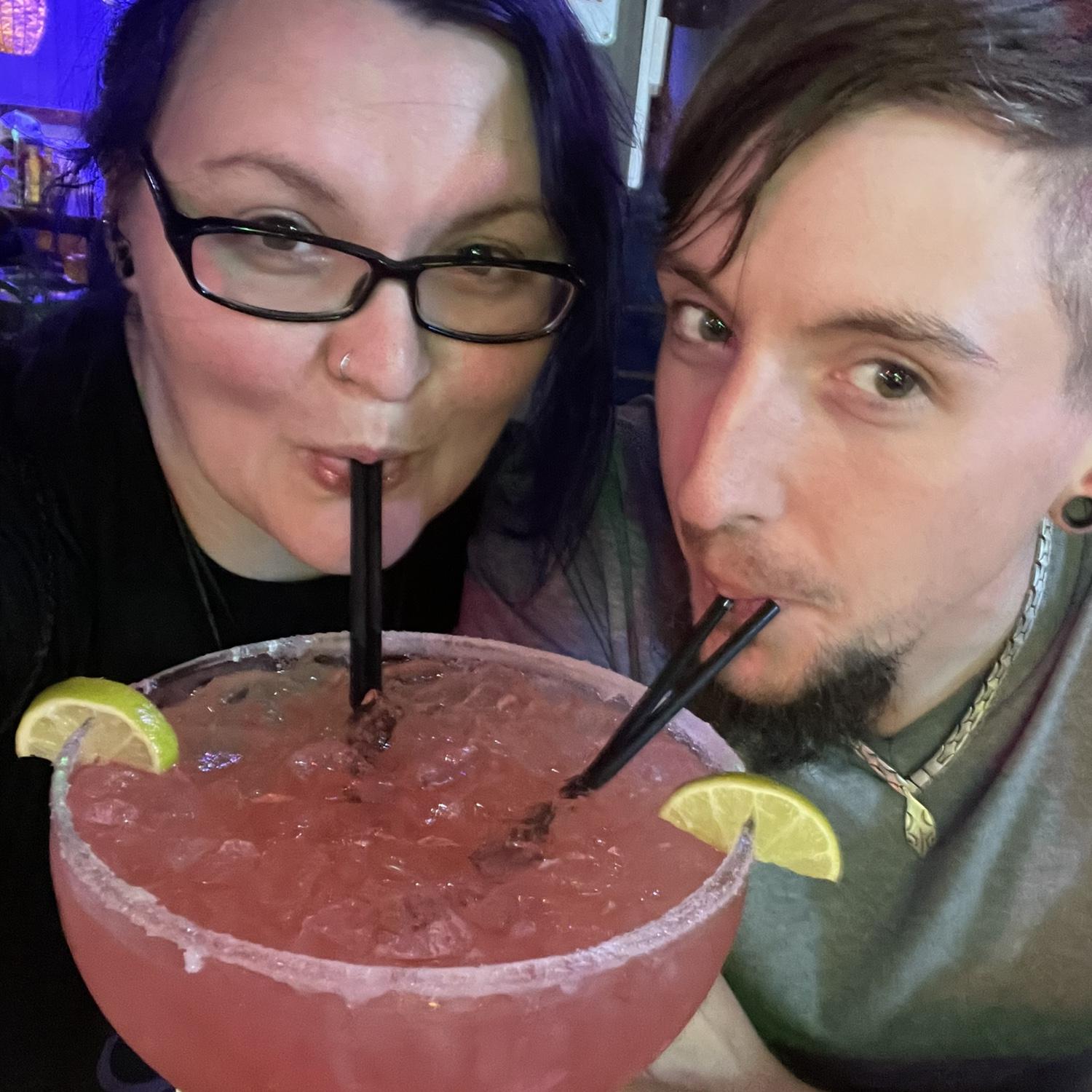 Our first 60oz Monsterita at Guidos Burritos on the boardwalk in Ocean City, MD.