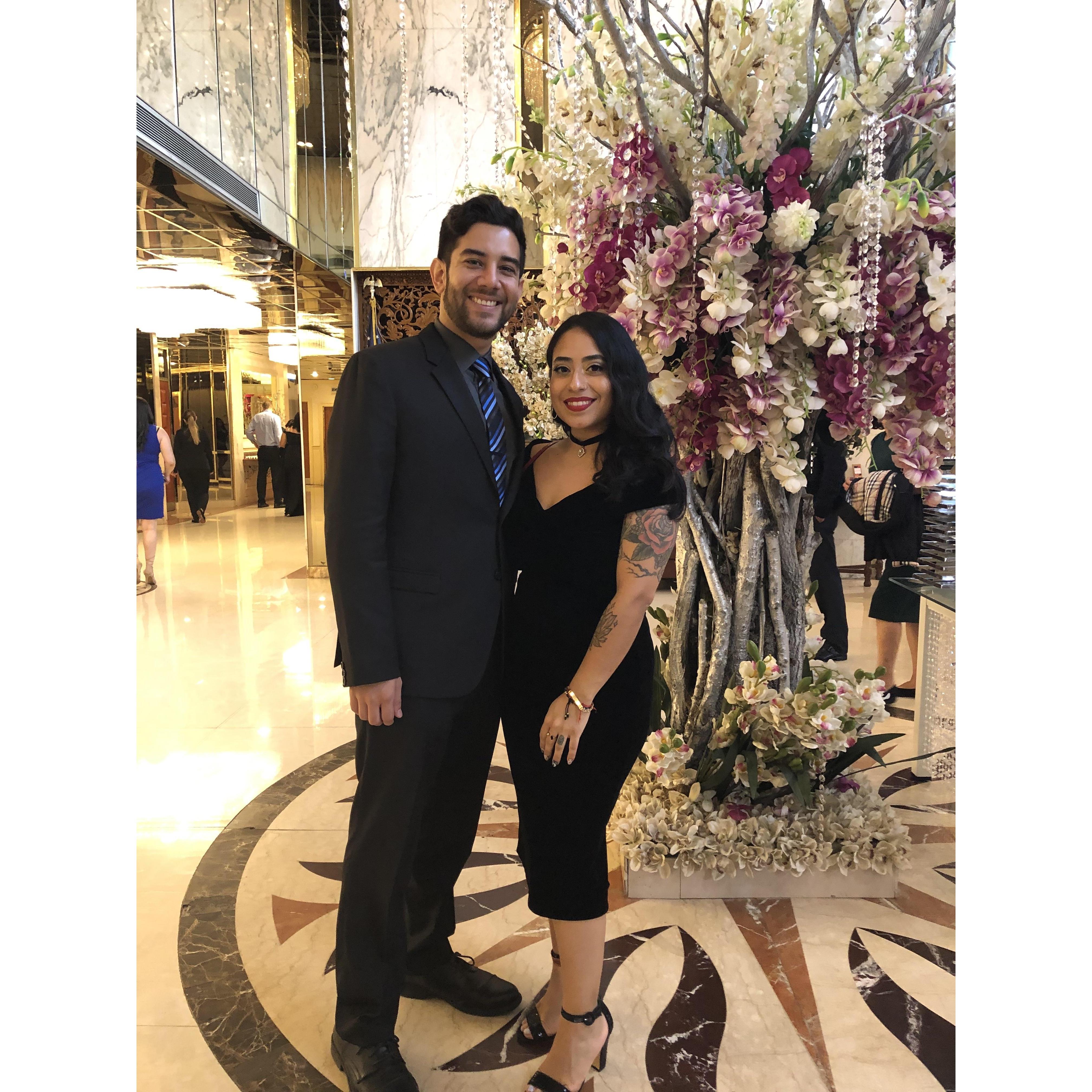 Our first wedding together.