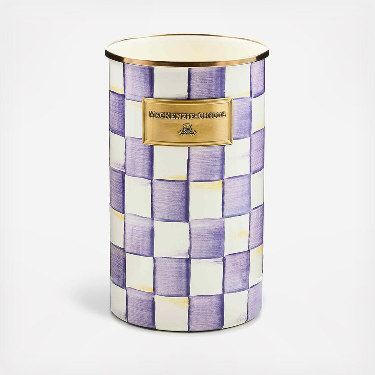 MacKenzie-Childs, Violet Check Utensil Holder | Zola