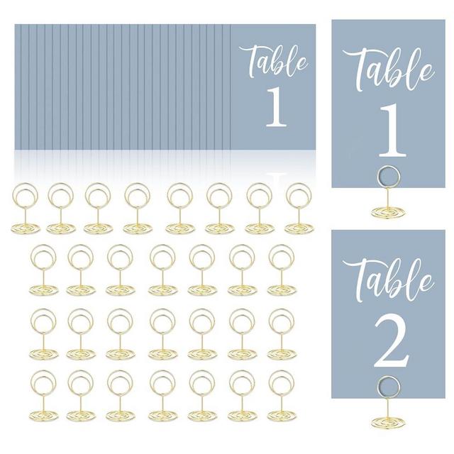 Table Numbers Cards 1-30 Wedding Table Numbers with Holder Table Number Stands Bulk Wedding Table Signs Dusty Blue with Head Table Card for Bridal Shower Wedding Anniversary (Dusty Blue)