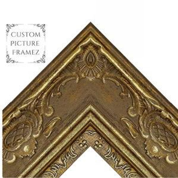 Wedding Photo Ornate Gold Frame 16x20 Plexiglass and Backing