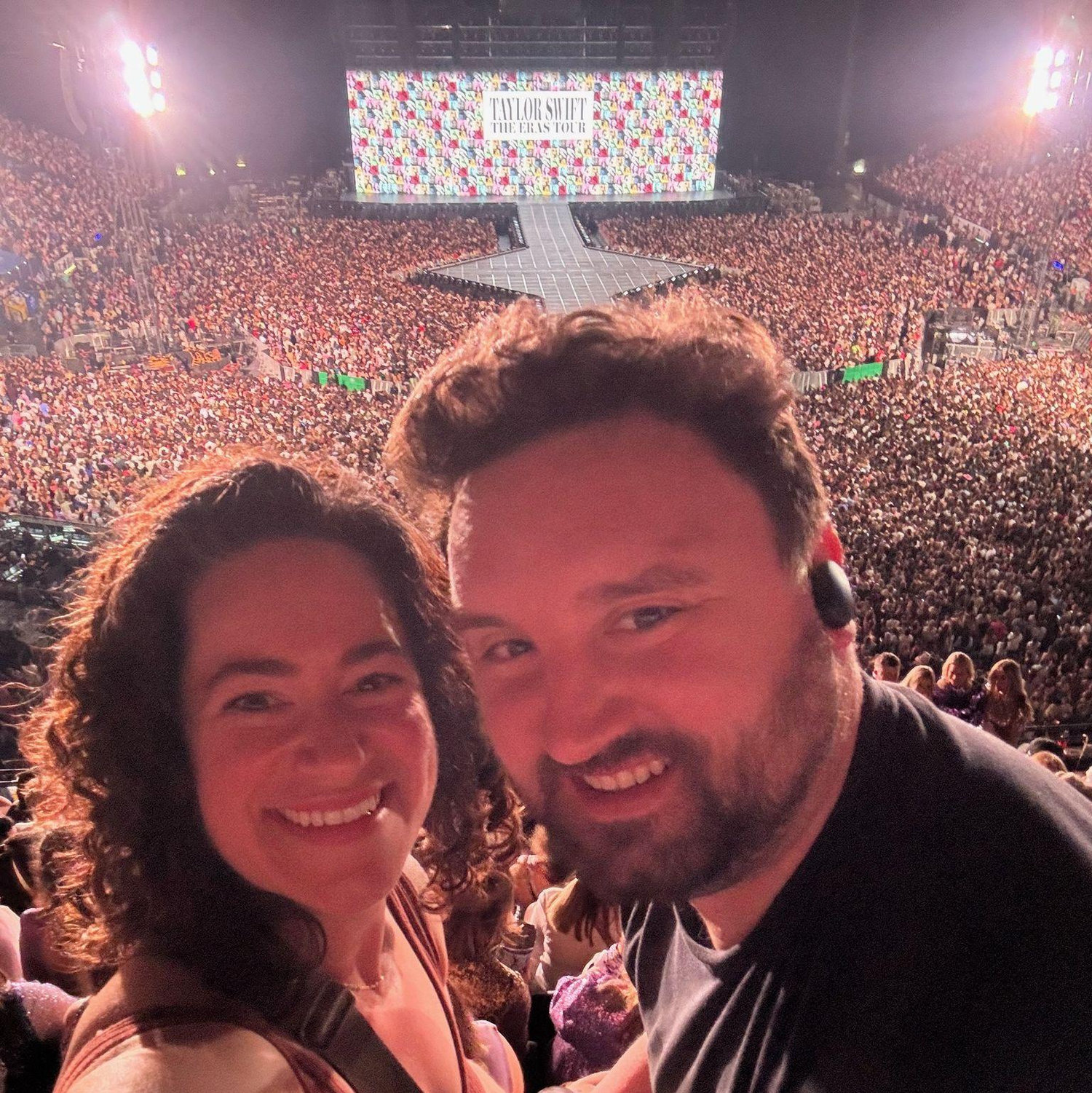 At the Taylor Swift concert in Paris. Jesse happened to check if tickets were available that morning and they were!